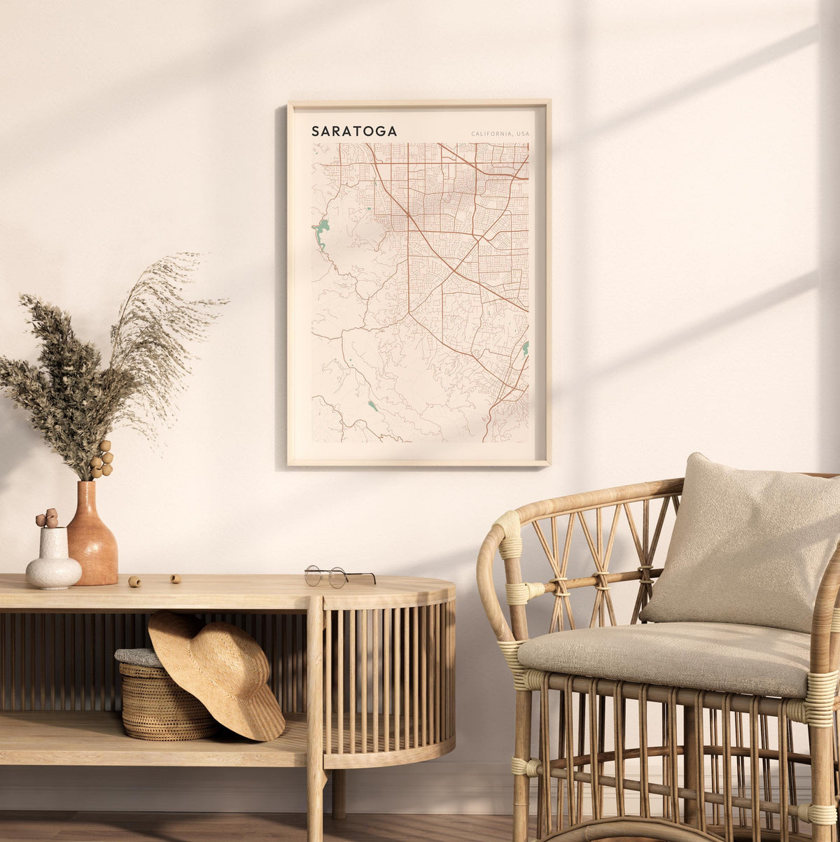 saratoga, california map poster - image 3