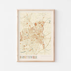 fayetteville, north carolina map poster - image 1