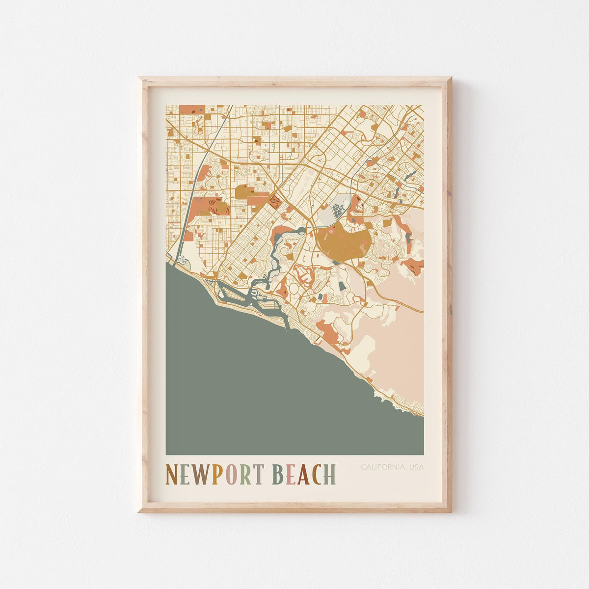 newport beach, california map poster - image 1