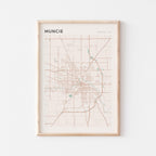 muncie, indiana map poster - image 1