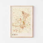 athens, georgia map poster - image 1