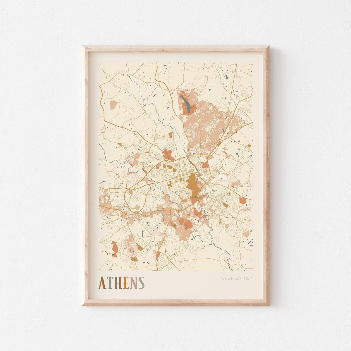 athens, georgia map poster - image 1