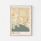 long beach, california map poster - image 1