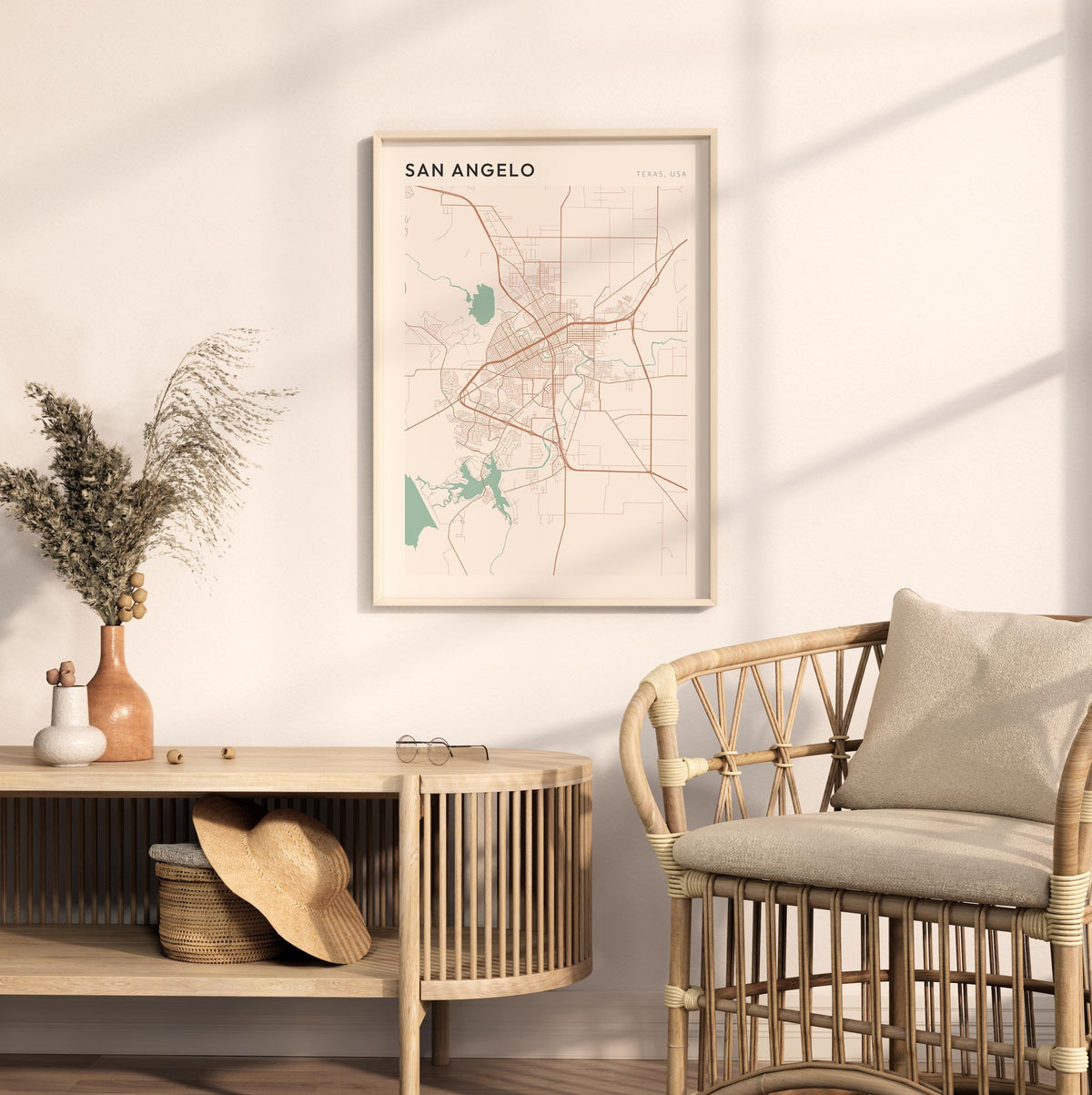 san angelo, texas map poster - image 3