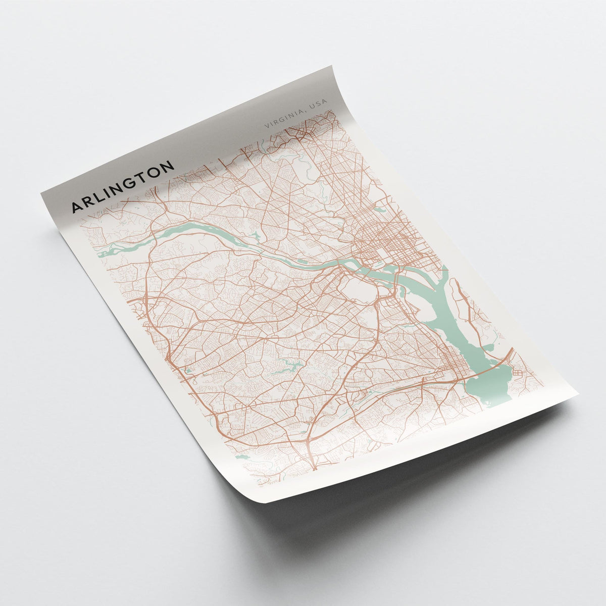 arlington, virginia map poster - image 3
