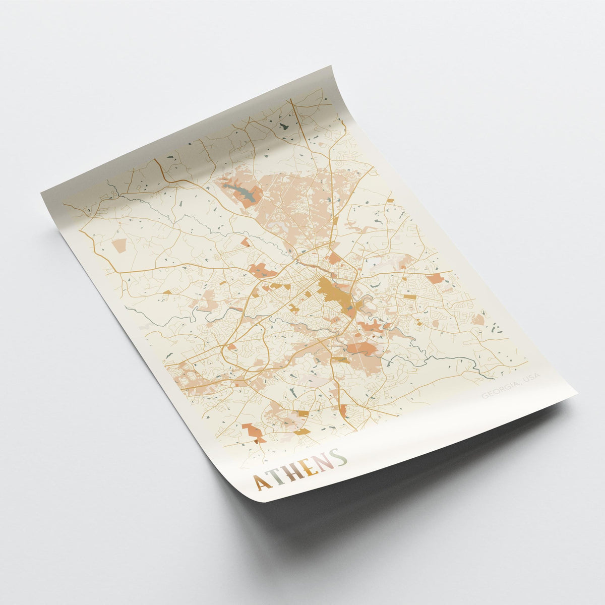 athens, georgia map poster - image 4