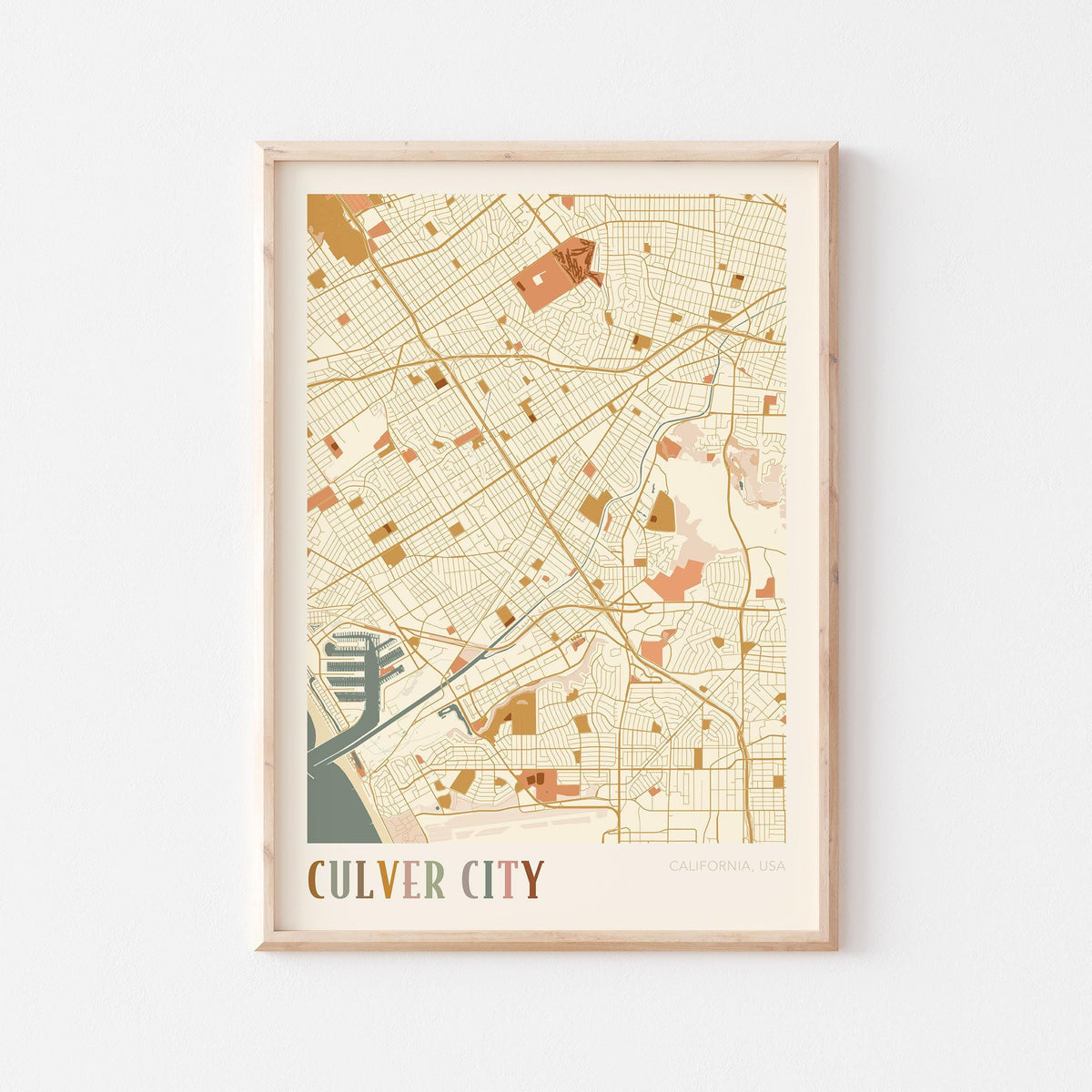culver city, california map poster - image 1