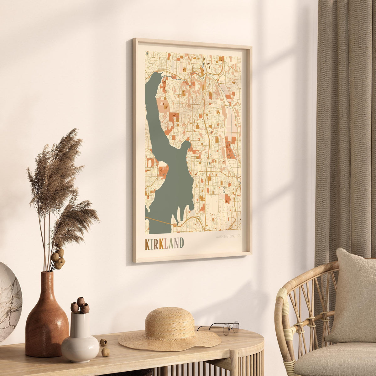 kirkland, washington map poster - image 2