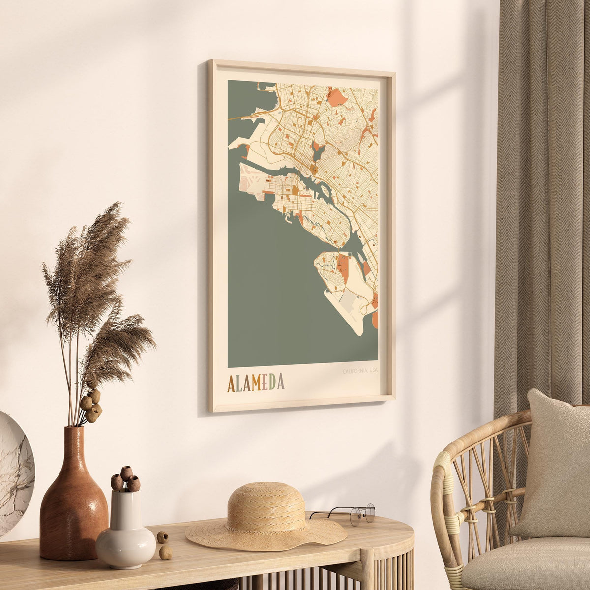 alameda, california map poster - image 2