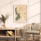kirkland, washington map poster - image 3