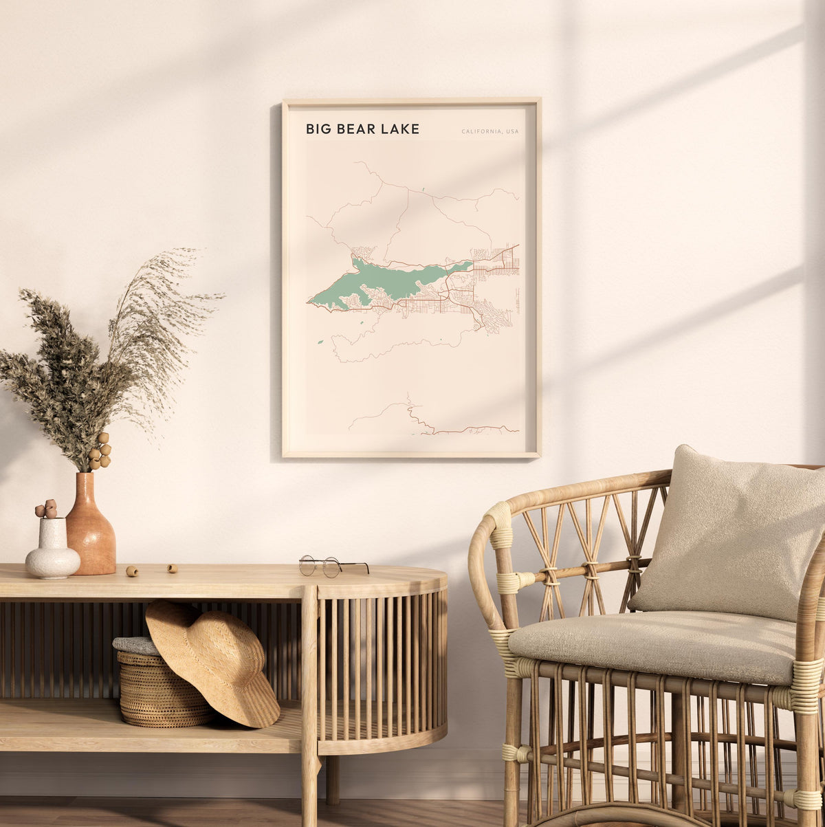 big bear lake, california map poster - image 3