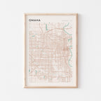 omaha, nebraska map poster - image 1