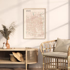 omaha, nebraska map poster - image 3