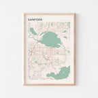 sanford, florida map poster - image 1