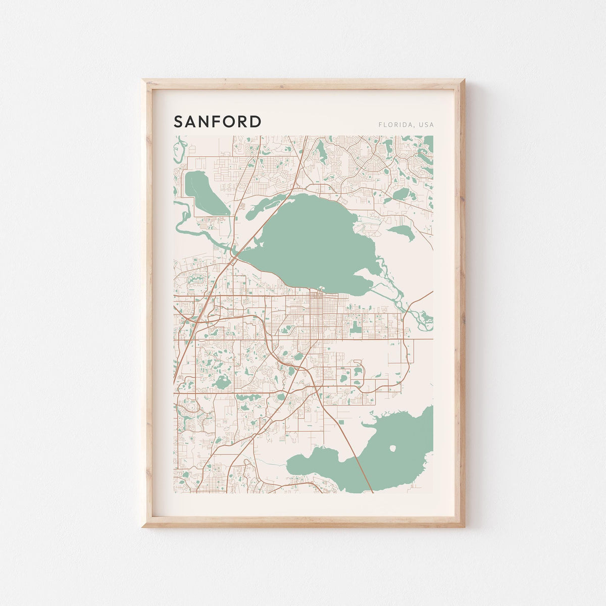 sanford, florida map poster - image 1