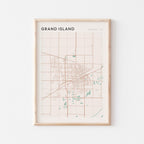 grand island, nebraska map poster - image 1