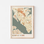 newport news, virginia map poster - image 1