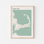 cape cod, massachusetts map poster - image 1