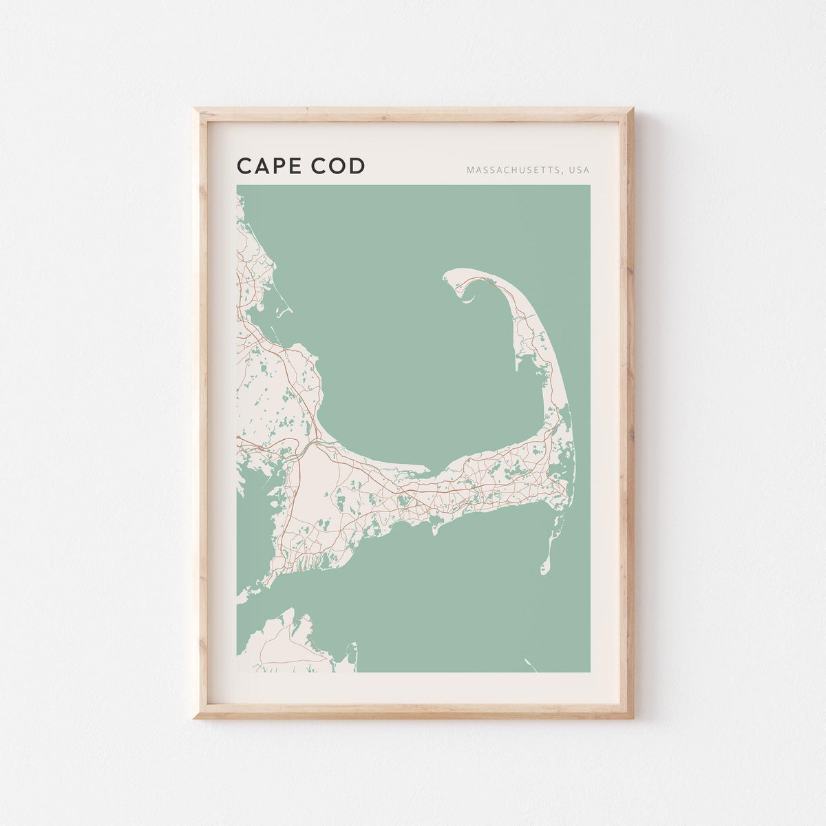 cape cod, massachusetts map poster - image 1