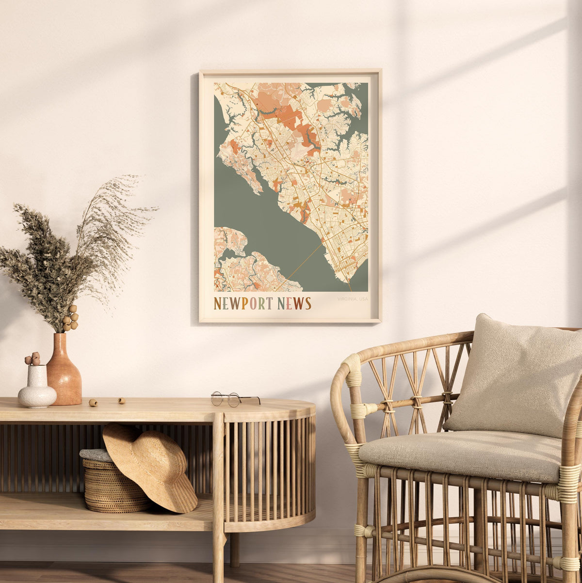 newport news, virginia map poster - image 3