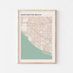 huntington beach, california map poster - image 1