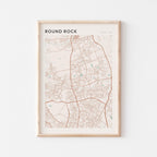 round rock, texas map poster - image 1