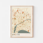 appleton, wisconsin map poster - image 1