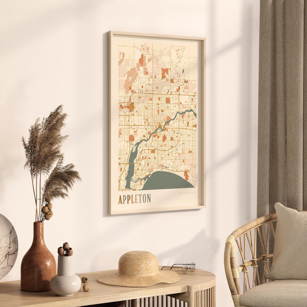 appleton, wisconsin map poster - image 2