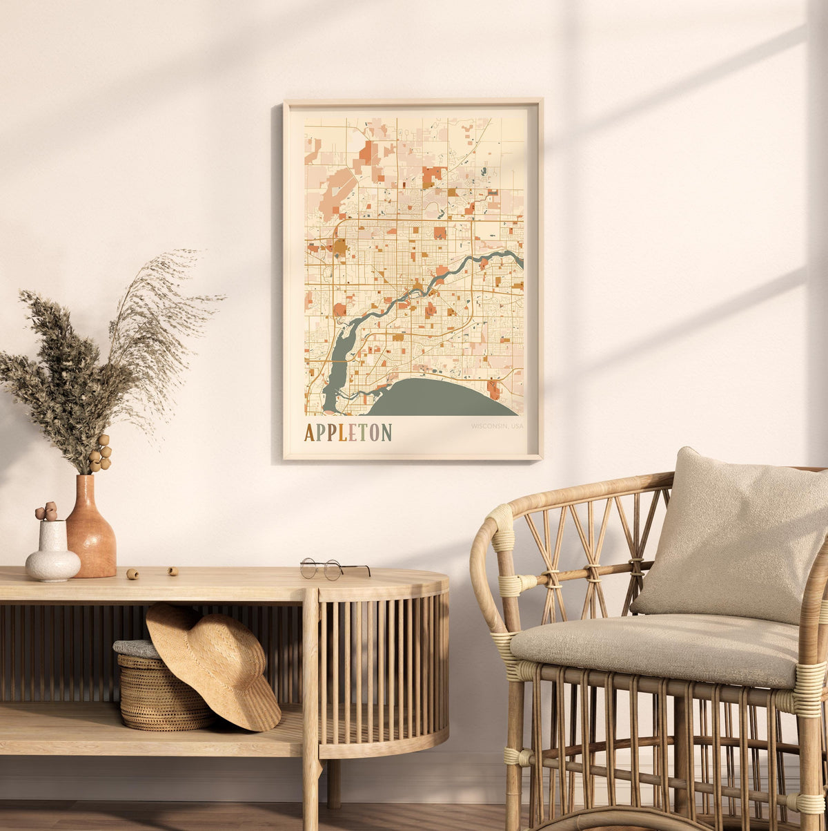 appleton, wisconsin map poster - image 3
