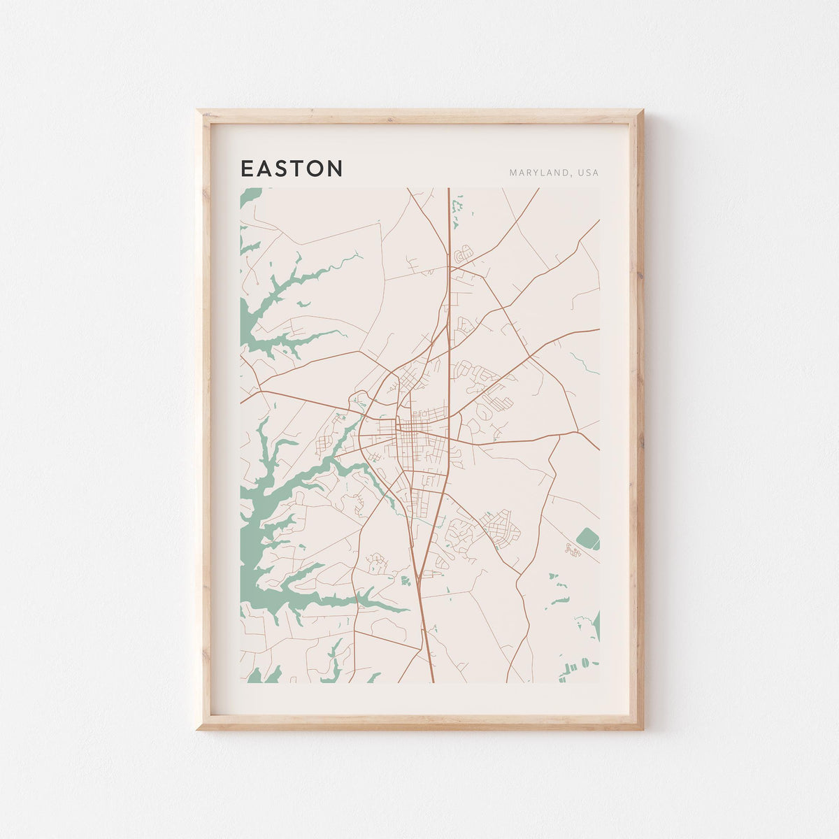 easton, maryland map poster - image 1