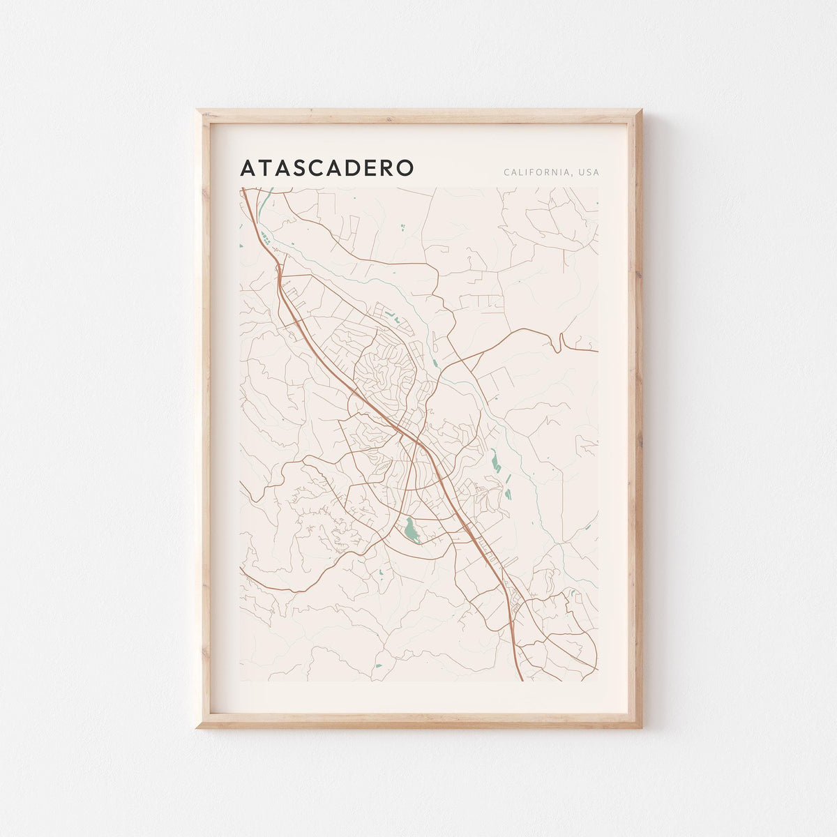 atascadero, california map poster - image 1