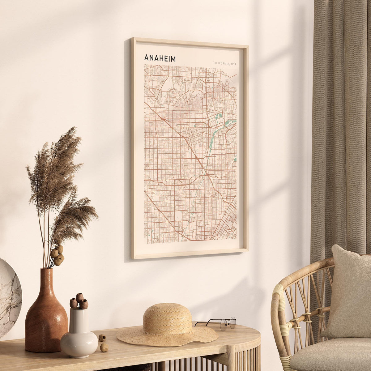 anaheim, california map poster - image 2