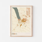 ithaca, new york map poster - image 1