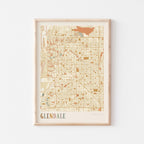 glendale, arizona map poster - image 1