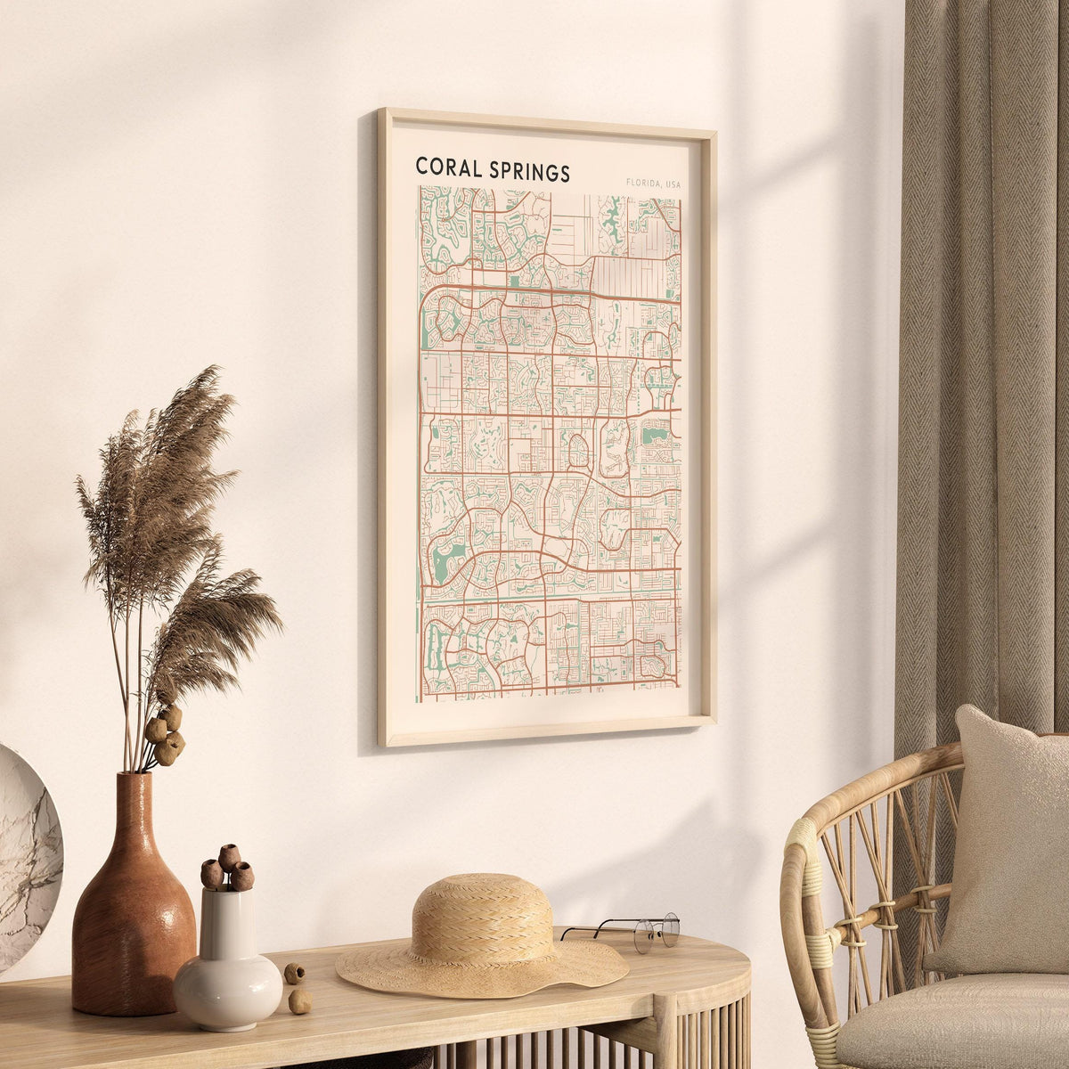 coral springs, florida map poster - image 2