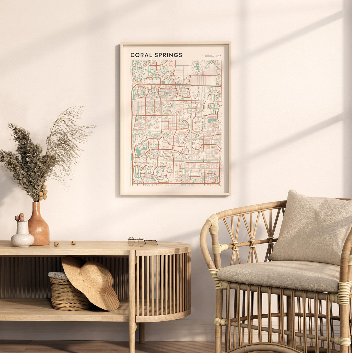 coral springs, florida map poster - image 3