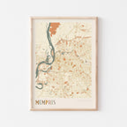 memphis, tennessee map poster - image 1