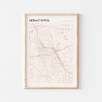 sebastopol, california map poster - image 1