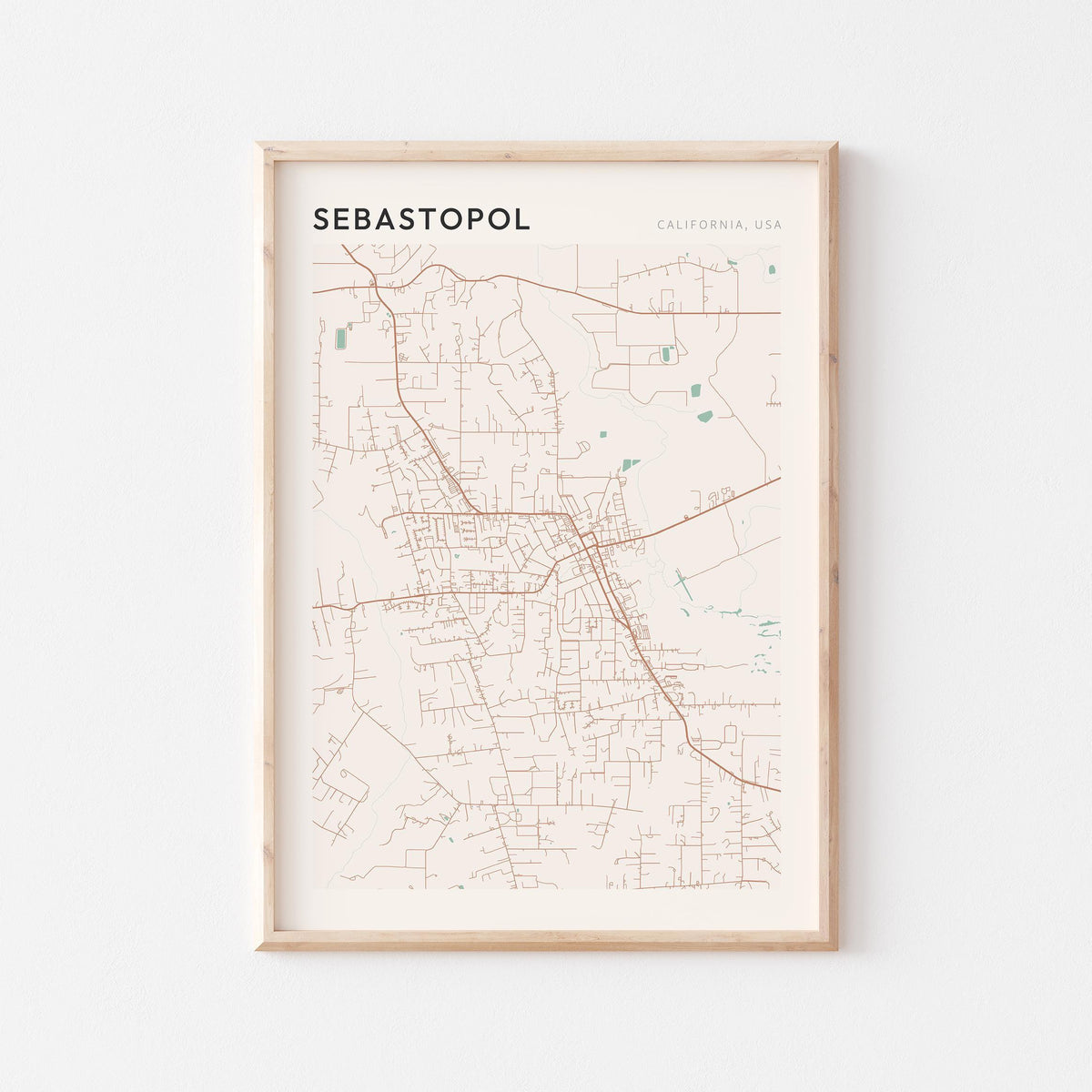 sebastopol, california map poster - image 1