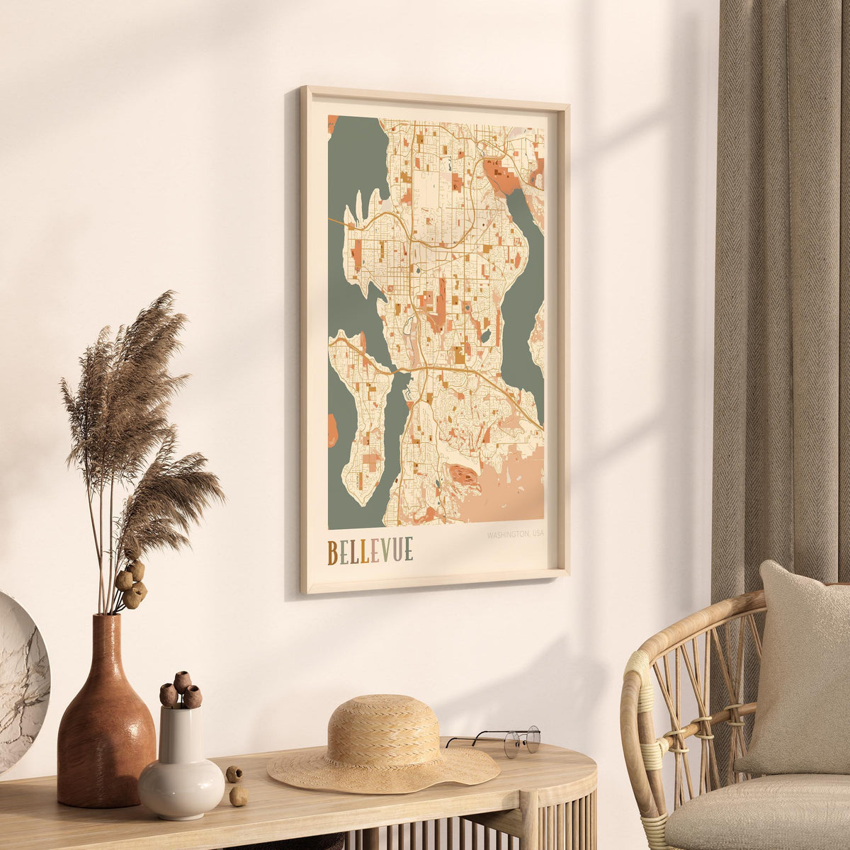 bellevue, washington map poster - image 2
