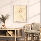 cloverdale, california map poster - image 3