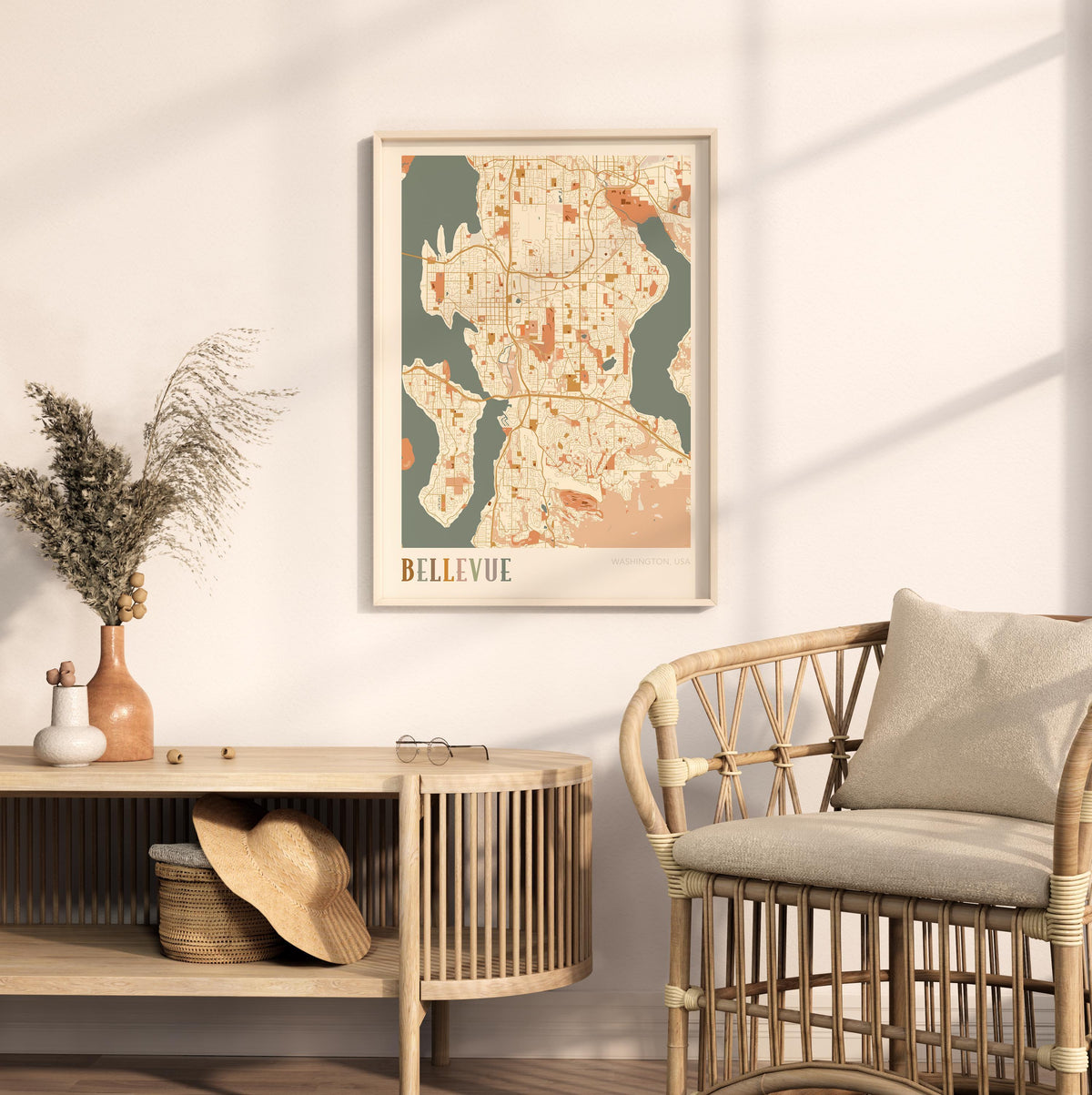 bellevue, washington map poster - image 3