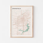 springfield, illinois map poster - image 1
