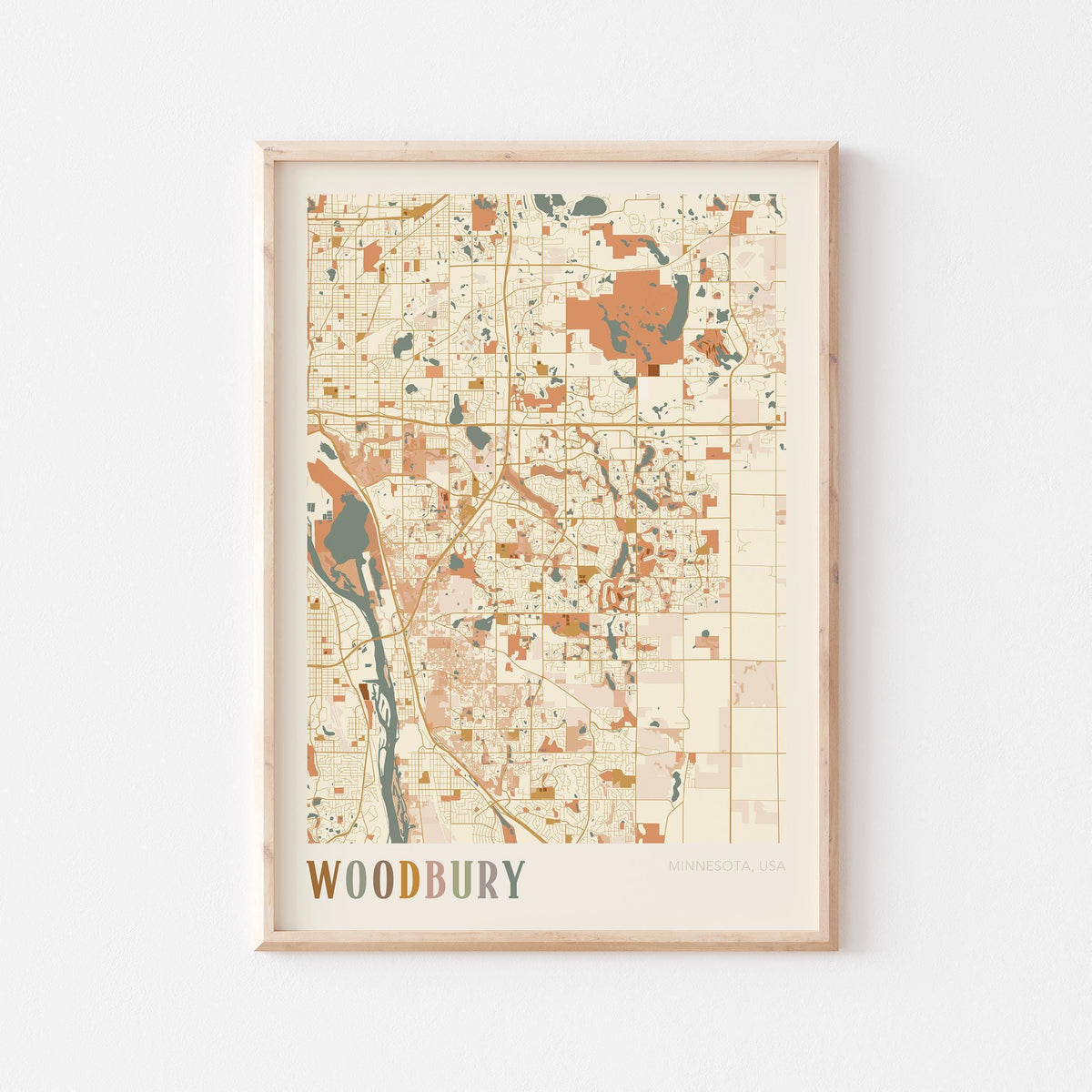 woodbury, minnesota map poster - image 1