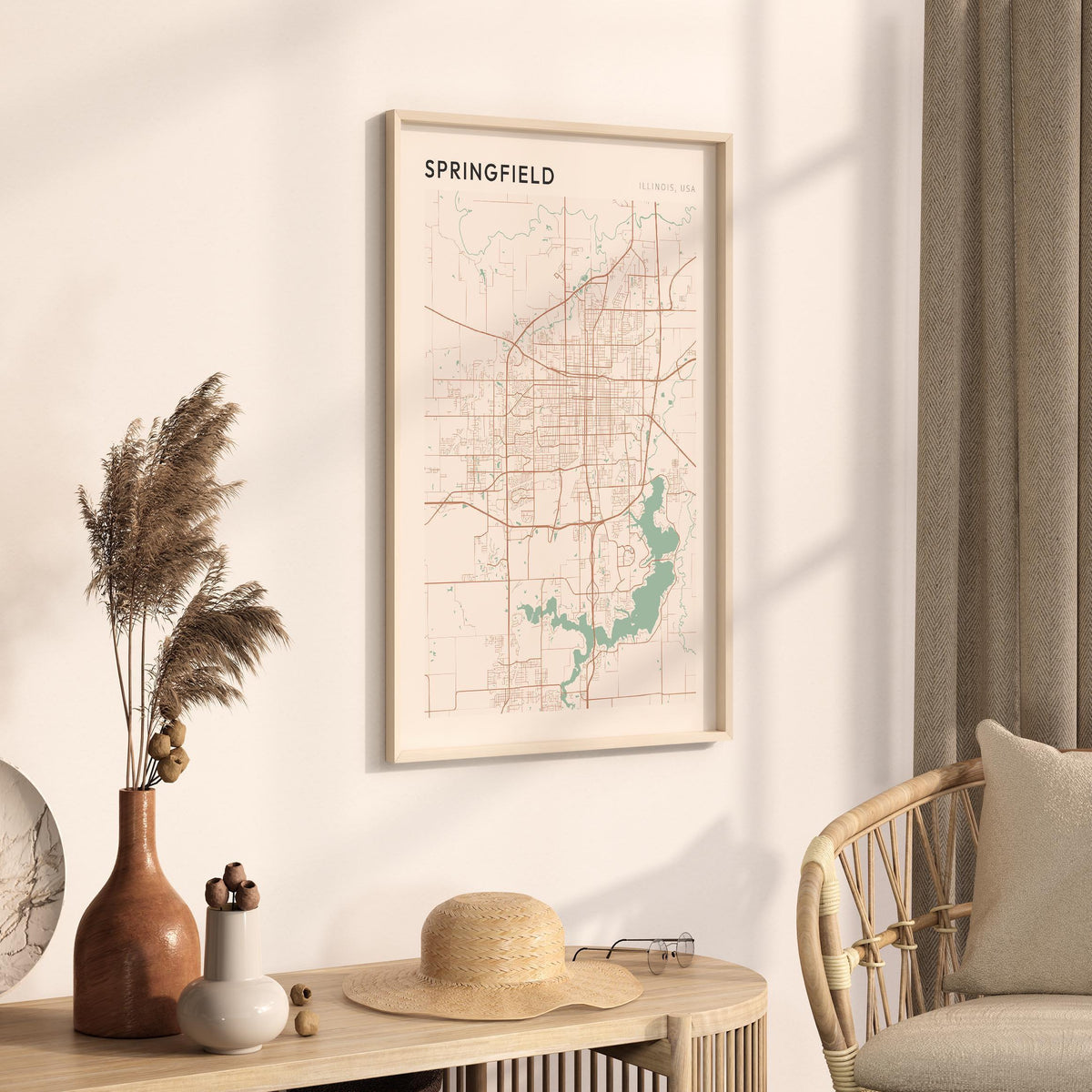 springfield, illinois map poster - image 2