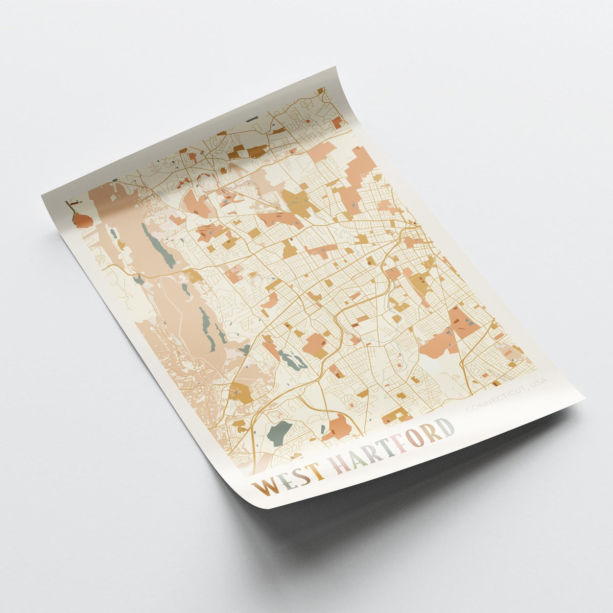 west hartford, connecticut map poster - image 4