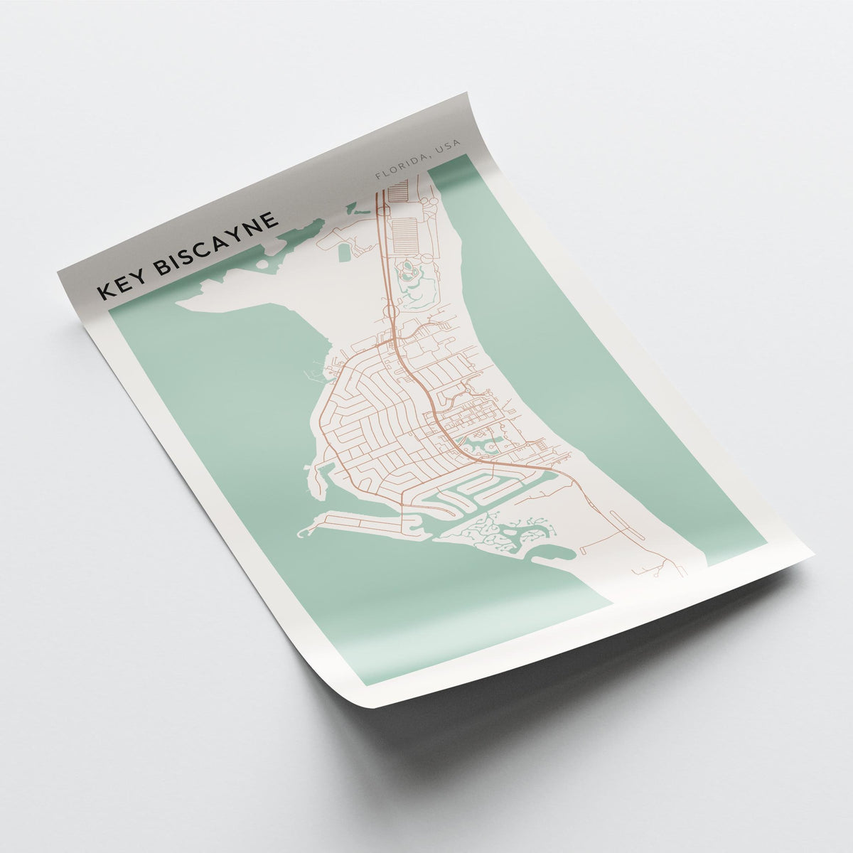 key biscane, florida map poster - image 4
