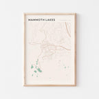 mammoth lakes, california map poster - image 1