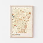 columbus, georgia map poster - image 1