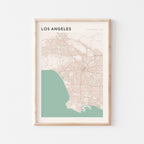 los angeles, california map poster - image 1